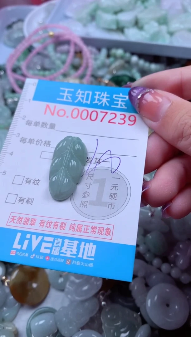 翡翠未镶嵌吊坠(不含链)7239