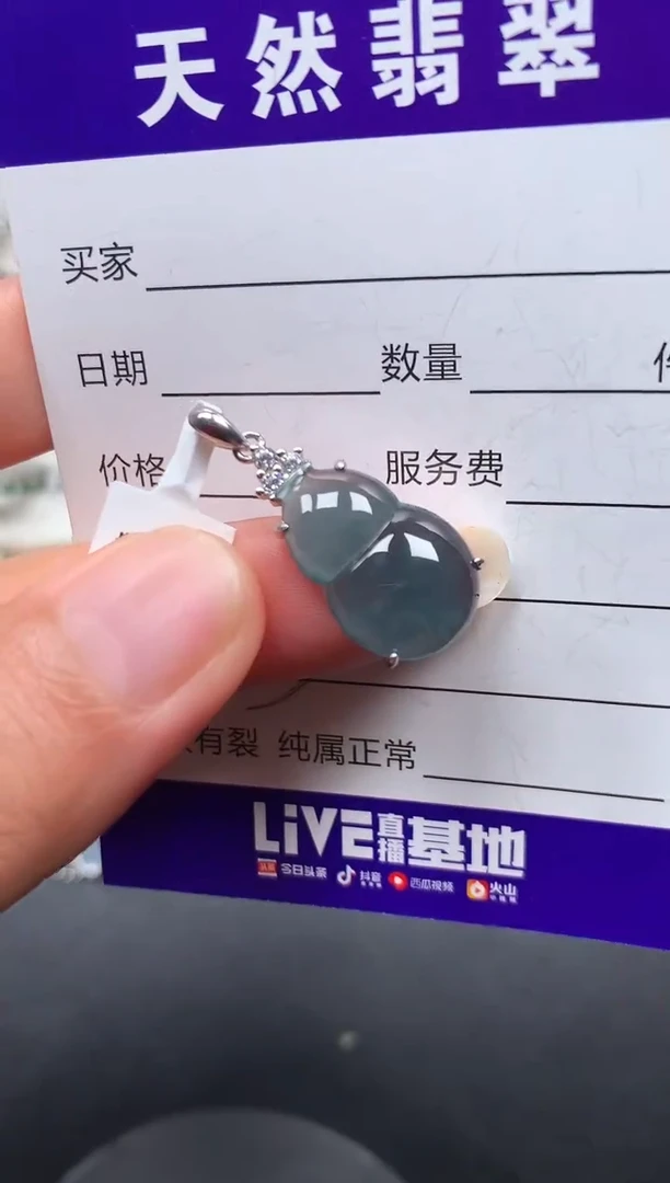 颈饰银S925镶嵌翡翠103