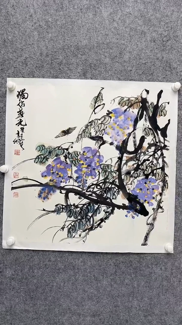 国画李纲-4平尺-花鸟国画-金