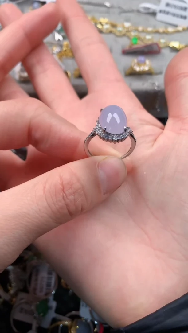 银S925镶嵌戒指翡翠4                   8