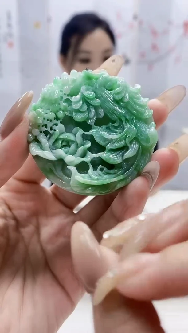 未镶嵌定制翡翠5160lr-毛货挂件61