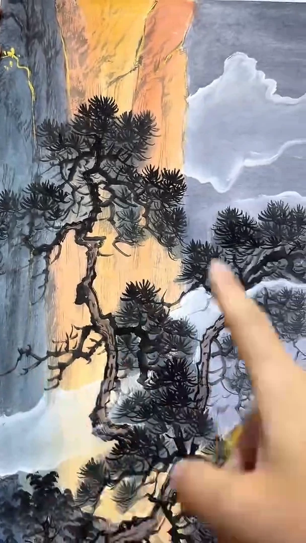 国画郑乐华手绘绘画作品25-32