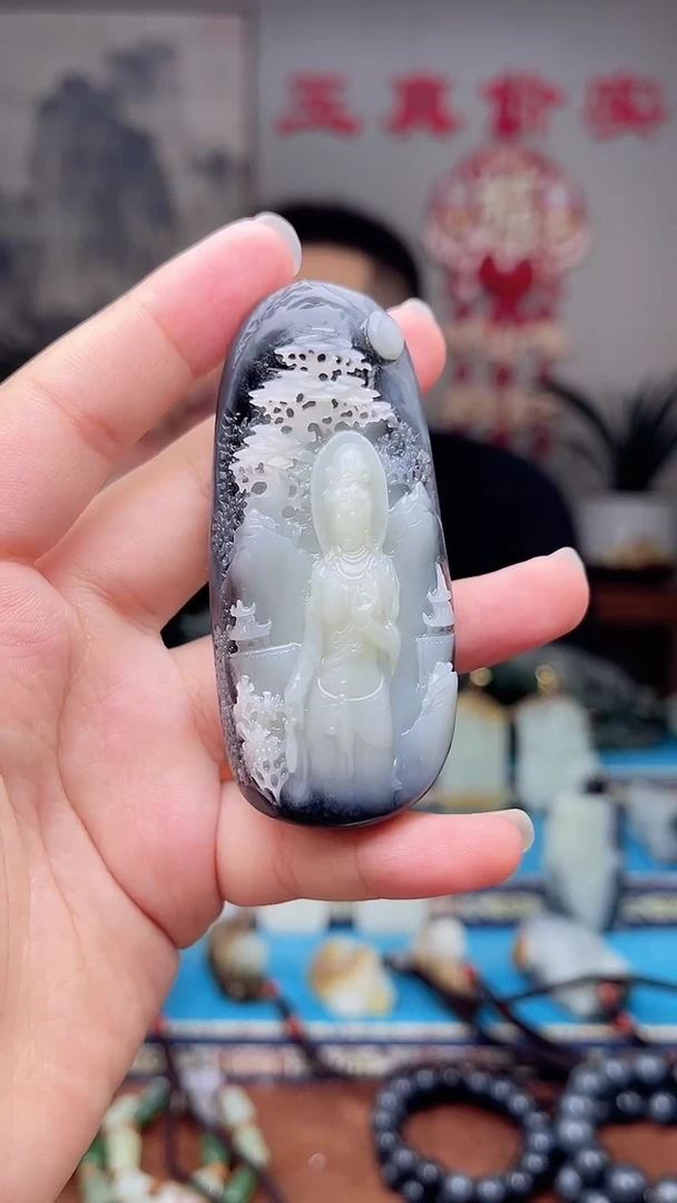 和田玉未镶嵌挂件1