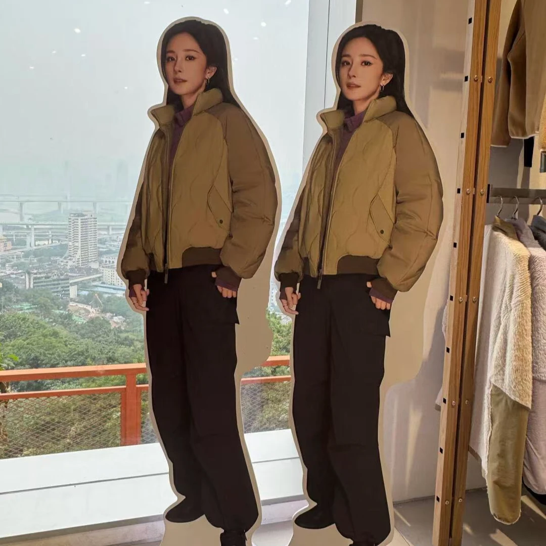 现货 蕉家！大幂幂同款飞行员夹克气绒服女夹棉棉服外套