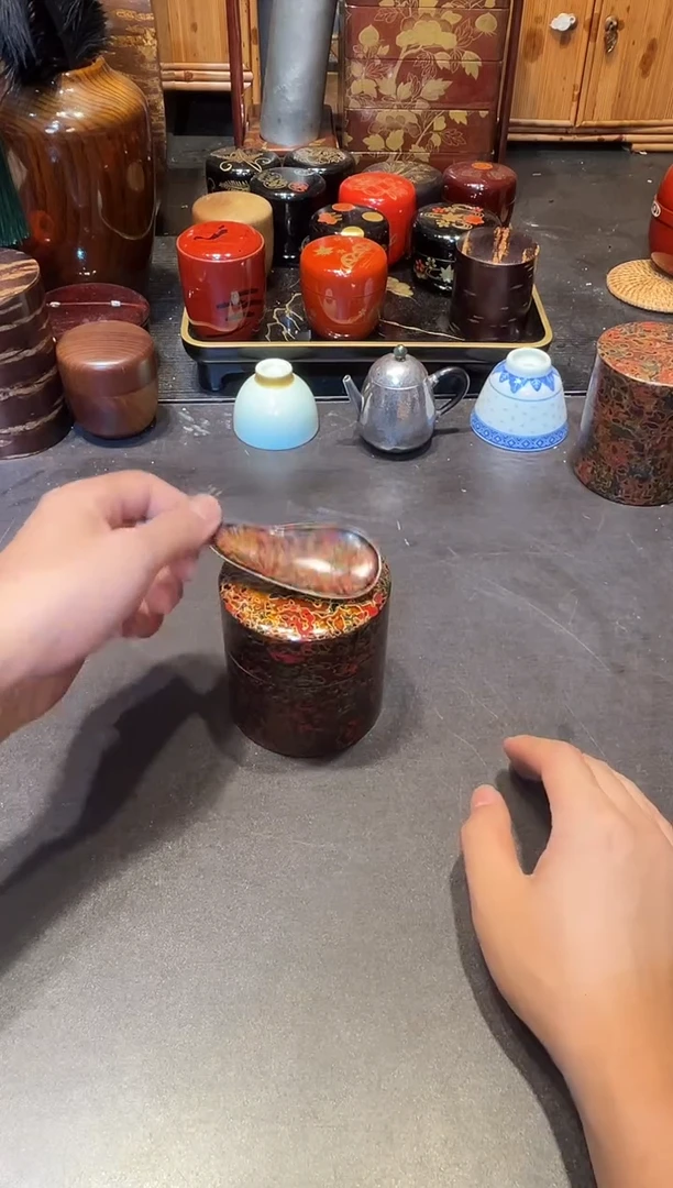 菠萝漆茶叶罐 大漆漆器大漆漆器