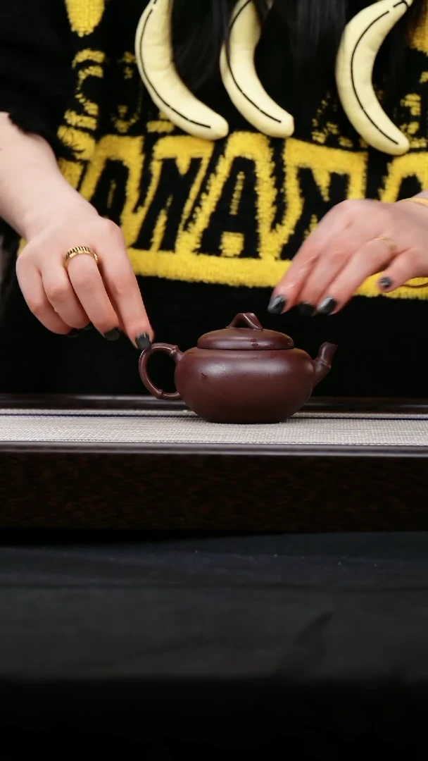 【闪购商品】紫砂茶壶老紫泥竹节弯嘴