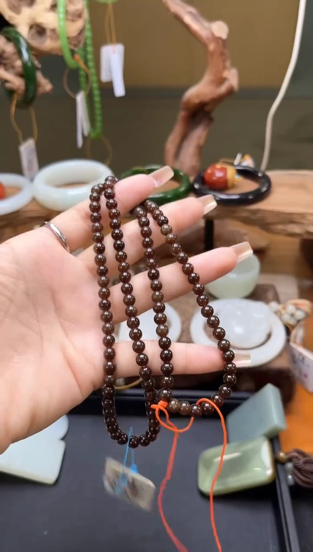 项链未镶嵌和田玉108卡6 若羌糖