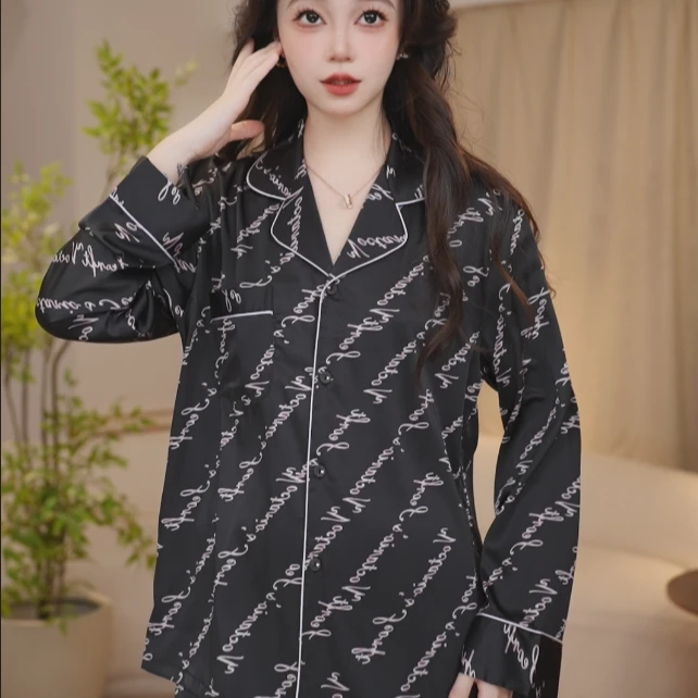 DAVINCIART达芬奇密码新款清秋夜轻奢气质时尚宽松睡衣女士套装