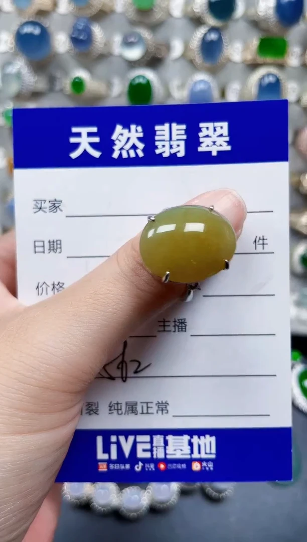 银S925镶嵌戒指翡翠562