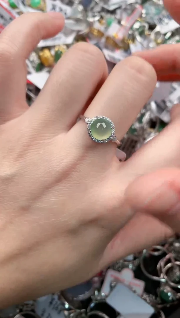 银S925镶嵌戒指翡翠1111       2