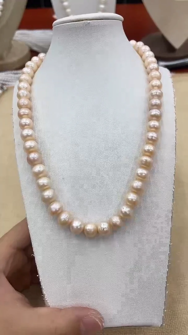 颈饰合金淡水珍珠金桔色