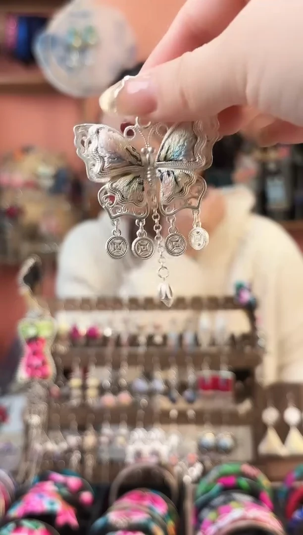 织绣艺枝独绣手工饰品35