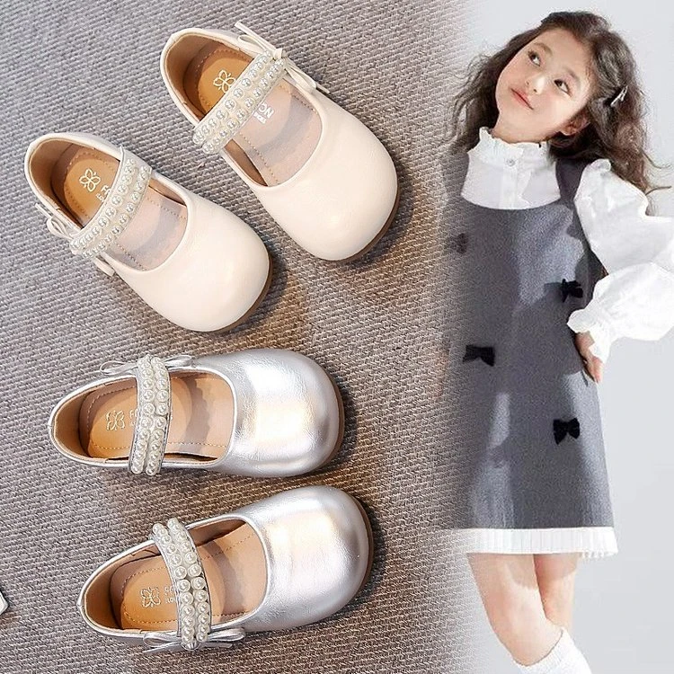 女童软公主鞋小公主配礼服童鞋套装幼儿园儿童皮鞋春秋新款婴儿鞋