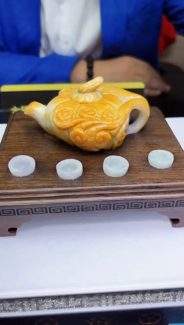 定制翡翠未镶嵌29/0813/C/发其一件/茶壶