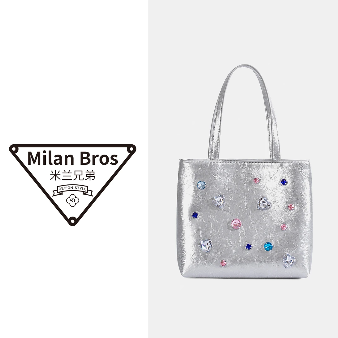 【米兰兄弟】猫七大人水钻链条包包时尚百搭手提单肩包斜挎包小包