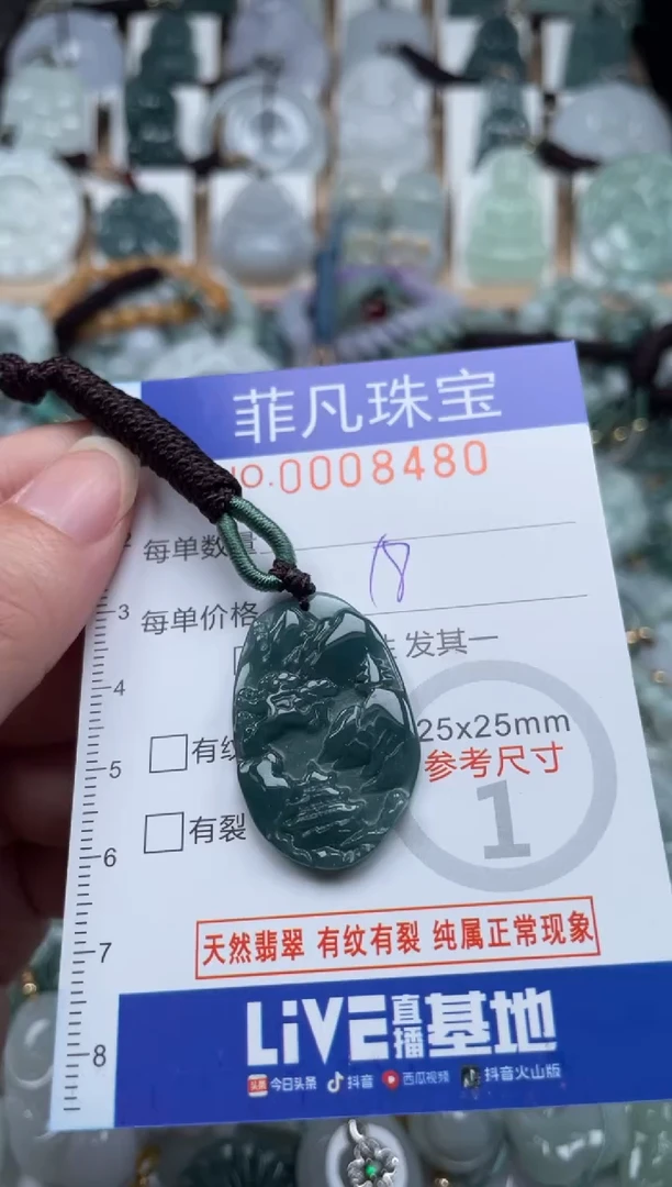 翡翠未镶嵌颈饰00..8480