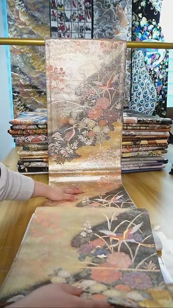 【闪购商品】织绣织锦53六通花鸟