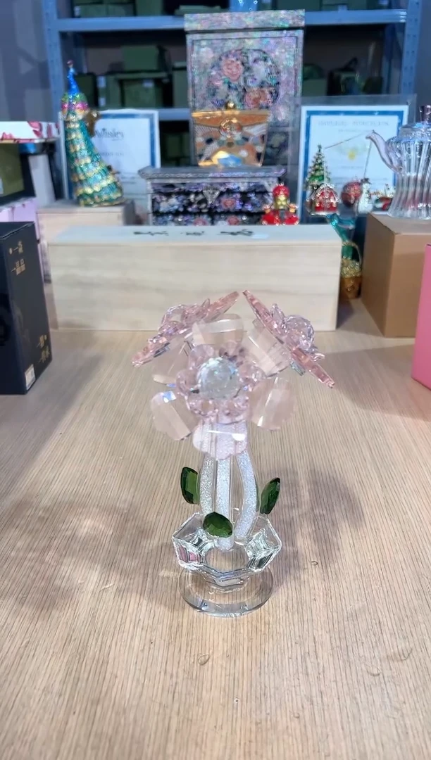 【闪购商品】杯52粉水晶三朵花