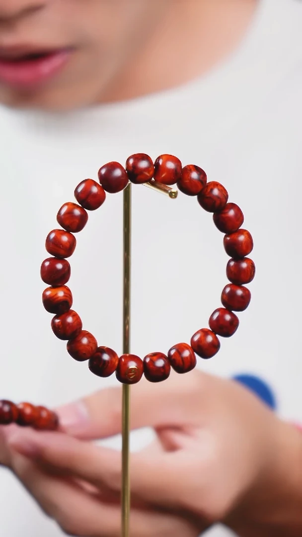 手串/手链小叶紫檀SG013 印度小叶紫檀山水鬼魅纹9*10单圈