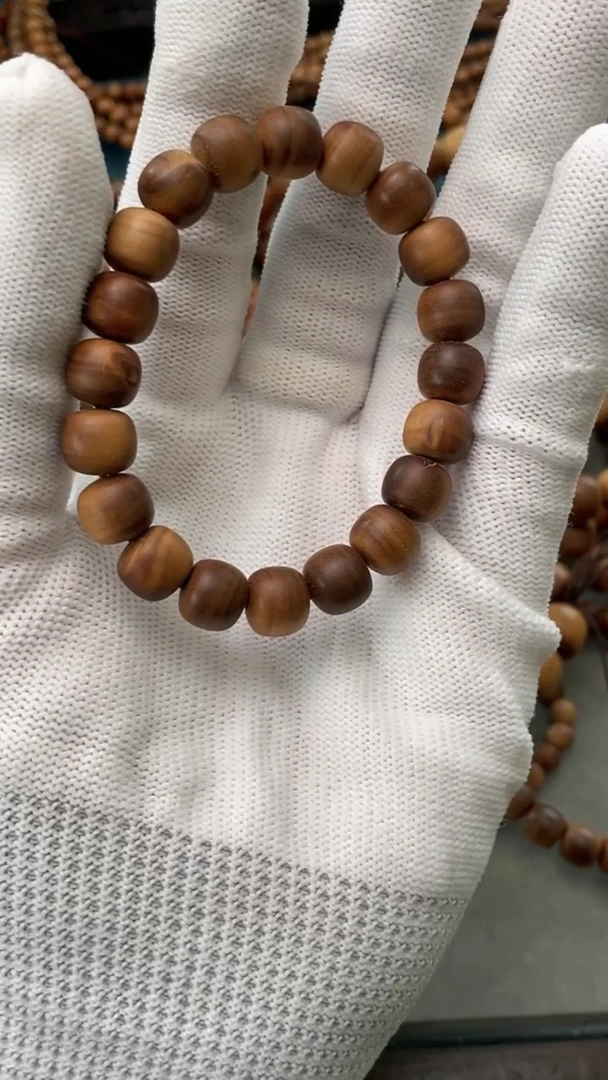 檀香木手串/手链留疤瑕疵9*10虎皮焦糖