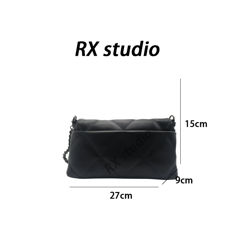 【南沙瑞熙】QYX-98009-黑色（大号）-轻奢小众设计感时尚百搭女士包
