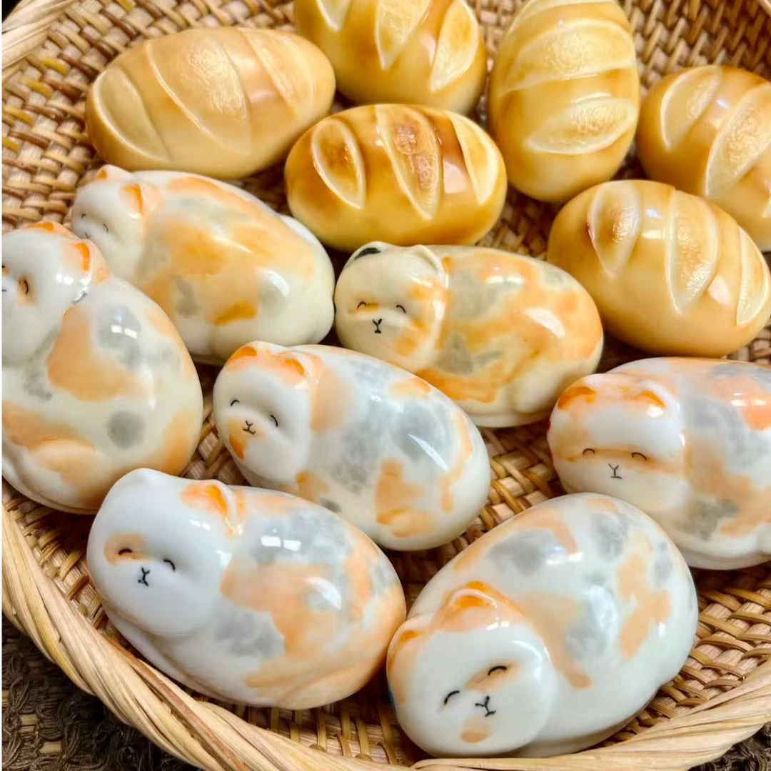 象牙果原果雕刻手把件美食系列富甲学习鸭手把件可爱礼物盘玩