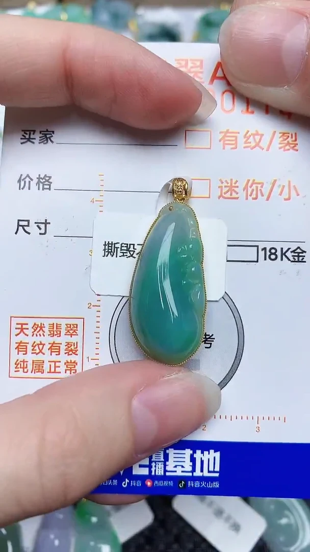 【闪购商品】翡翠颈饰18K金镶嵌868768767