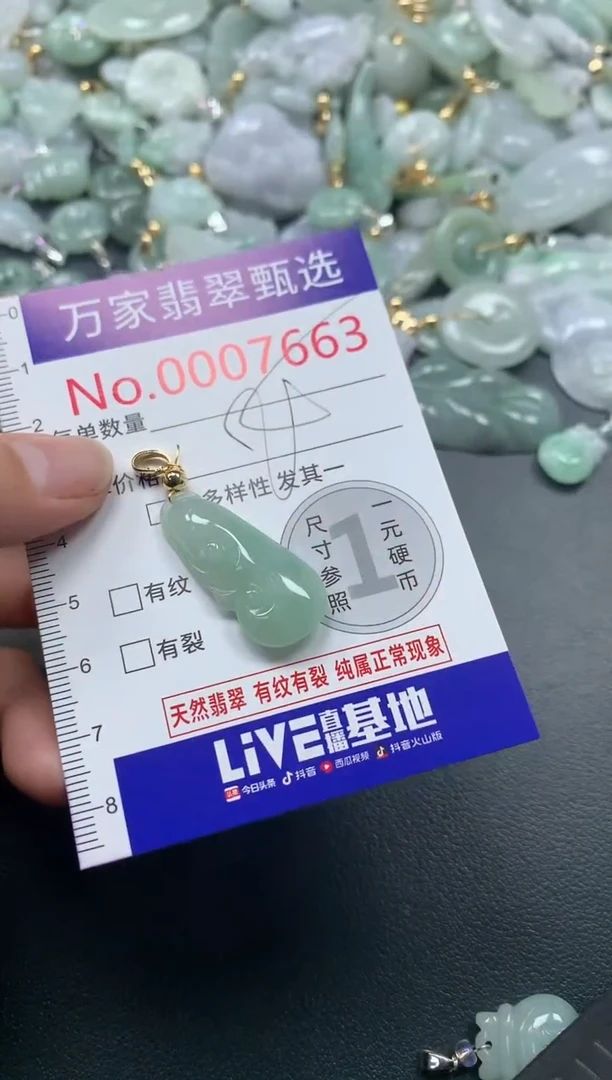 吊坠(不含链)未镶嵌翡翠7663