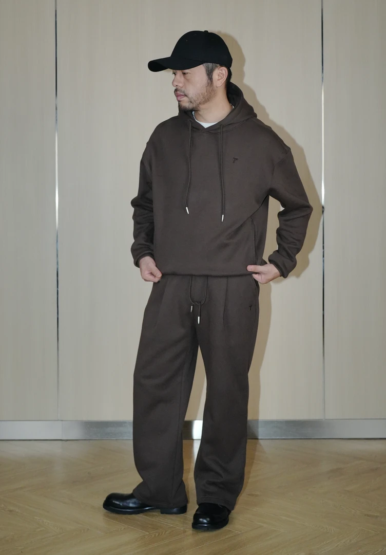 【25AW】重磅秋冬长袖抓绒基础帽衫卫裤T233402T233107