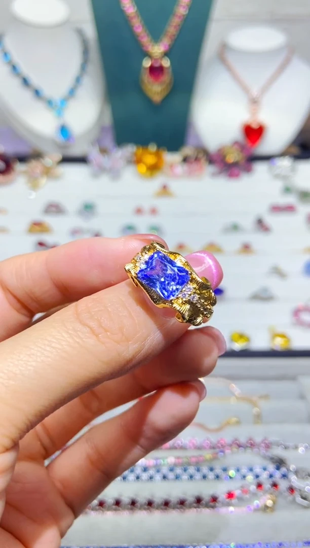 银S925镶嵌耳饰紫晶1