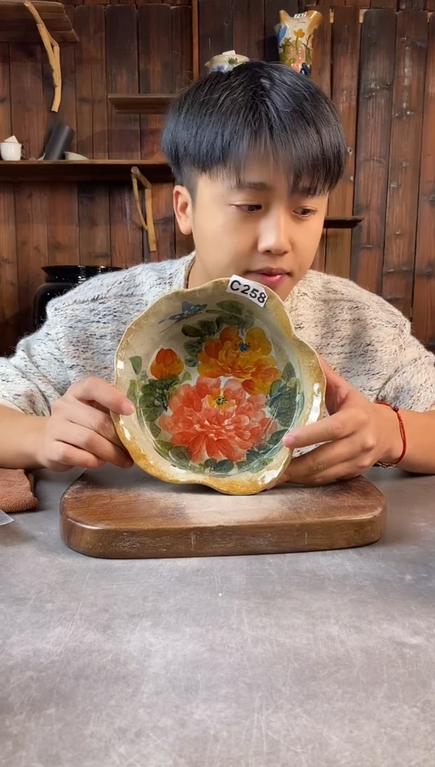 碗258，手工手绘，超值陶瓷