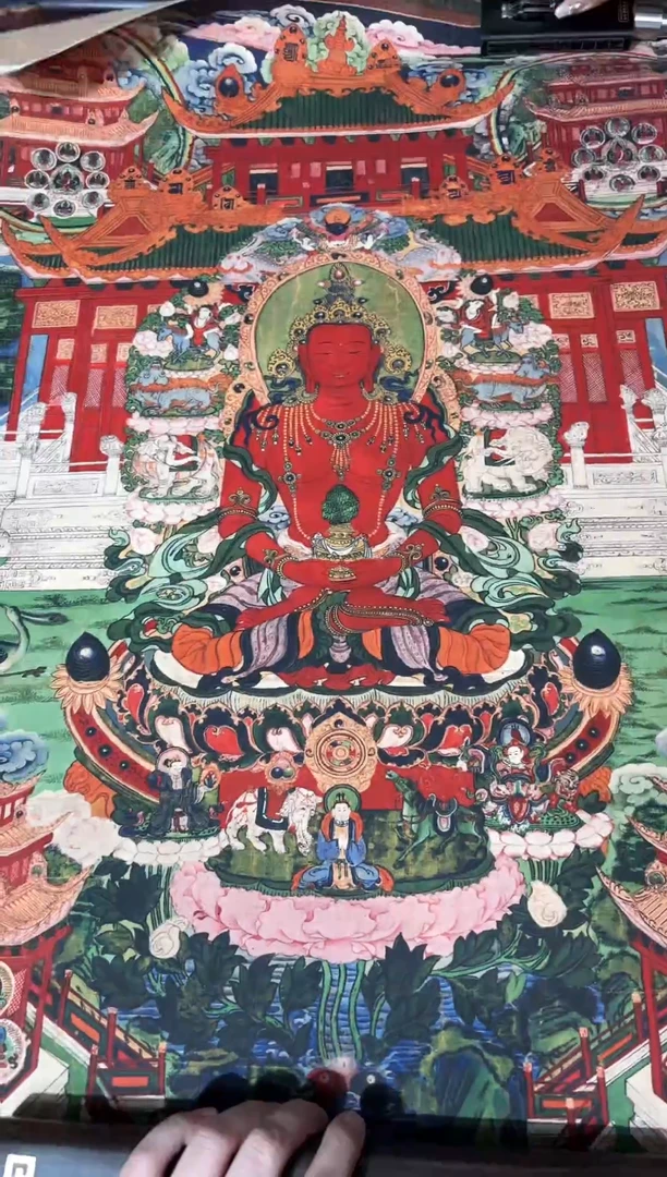 卷轴画龙妹唐卡直播tk16