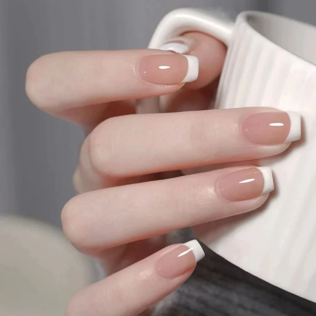 【百搭】纯手工穿戴美甲 气质 法式 ins可拆卸穿戴式持久反复使用
