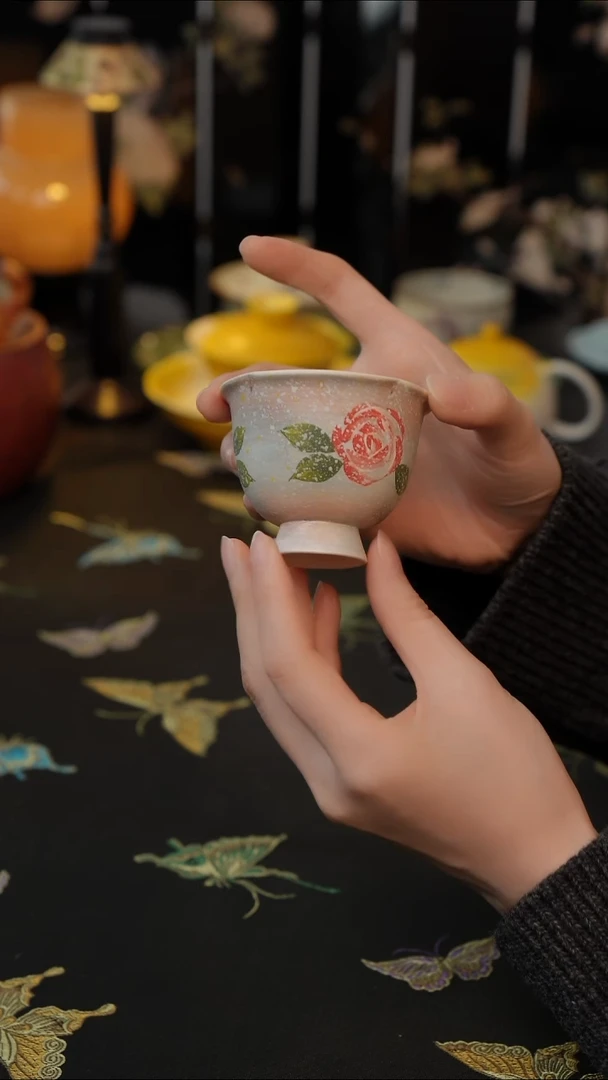 粉玫瑰  花瓣杯