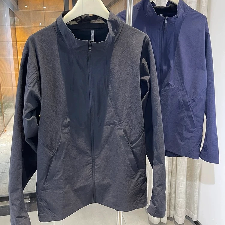 无痕压胶防风防泼水户外软壳立体剪裁男士立领夹克外套
