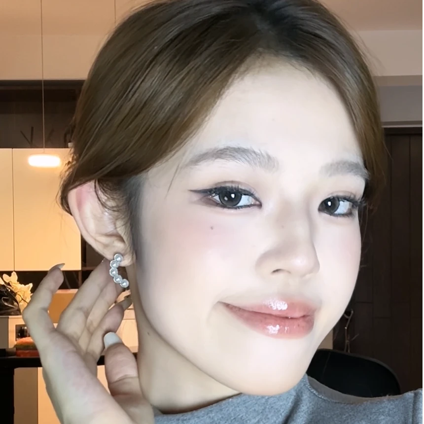 合金仿珍珠耳饰 简约冷淡风仿珍珠耳钉女气质时尚耳环韩版气质