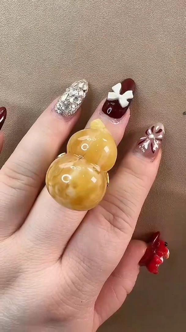 【闪购商品】琥珀戒指未镶嵌戒指