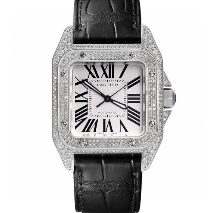 99新 Cartier/卡地亚 山度士系列/大号/51*41mm/后钻升级/时尚