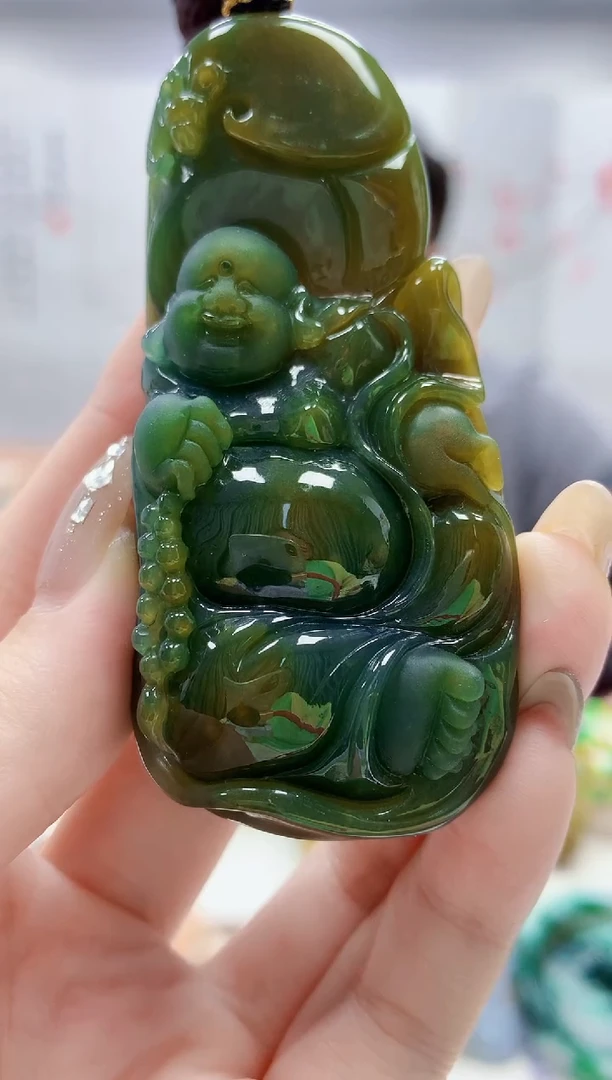 未镶嵌定制翡翠5060jw-毛货挂件65