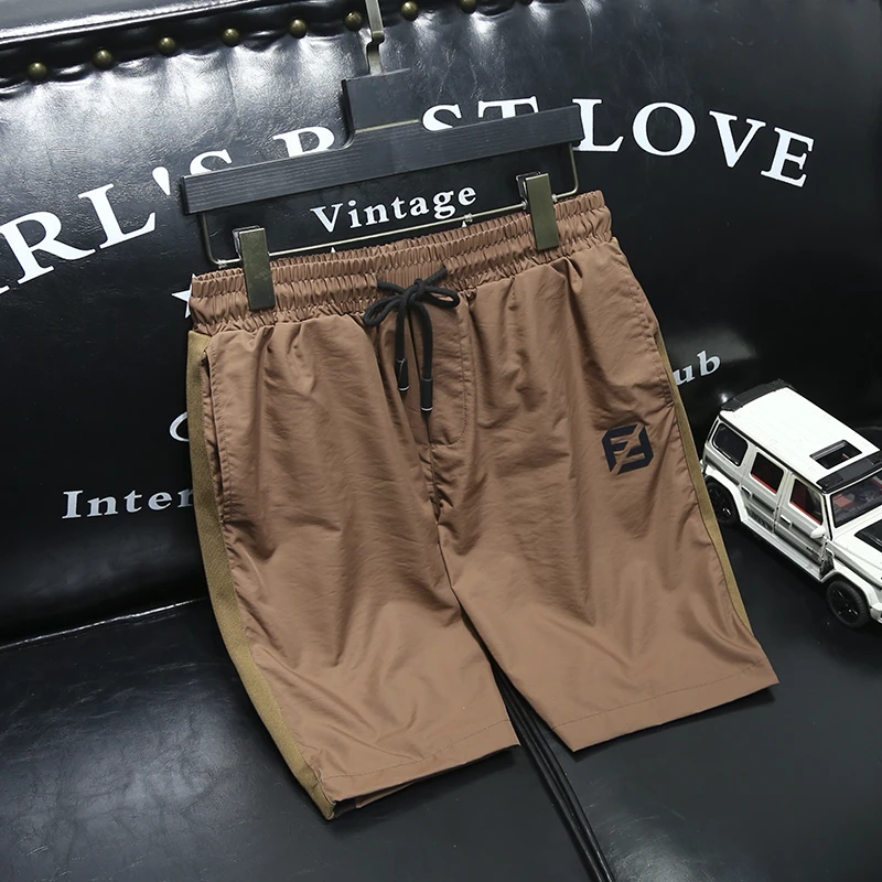 洛尼提日亚短裤男士潮牌双F夏季轻薄速干休闲五分裤 小怪兽沙滩裤