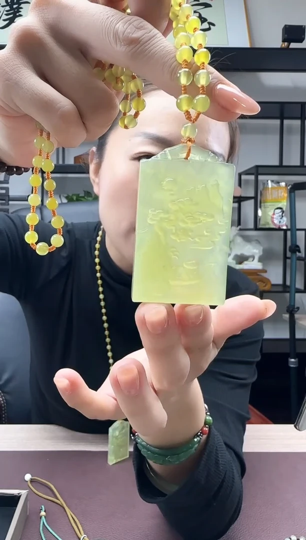 未镶嵌岫玉颈饰多样性发货拍一发一