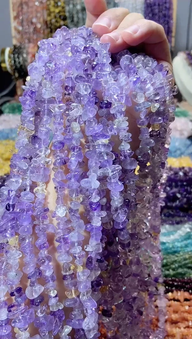 未镶嵌珠宝半成品水晶紫黄晶