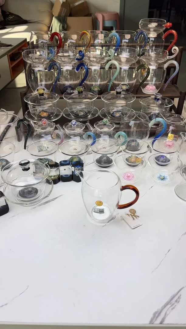 手工艺品玻璃禾器澈然琥珀色