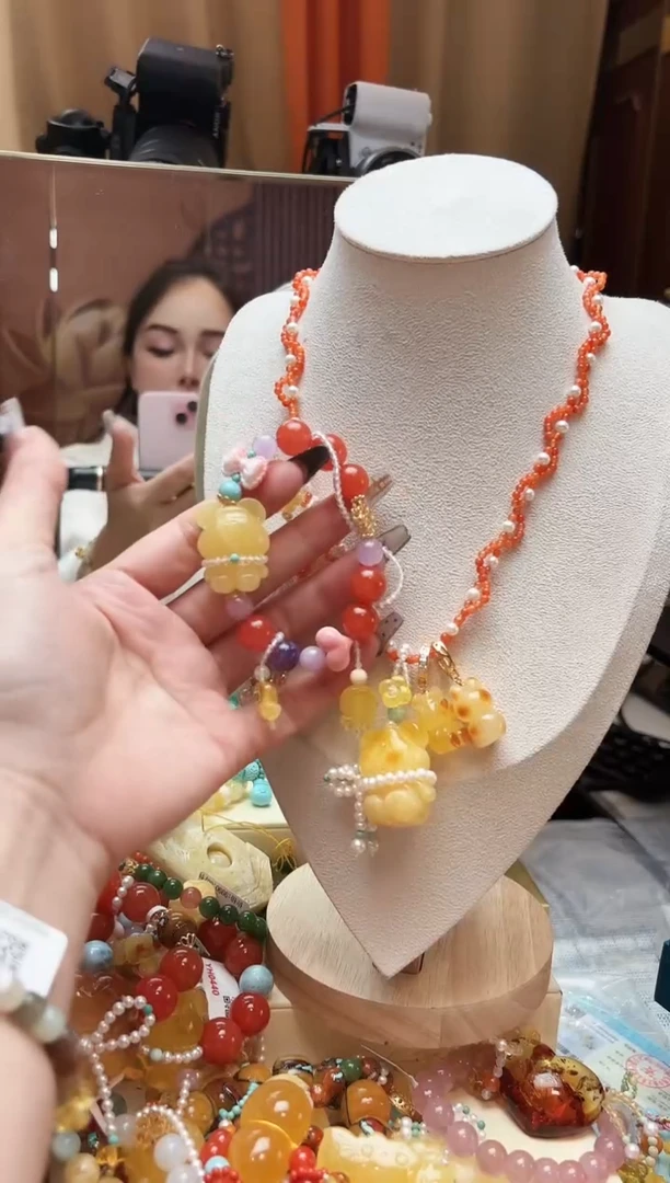 【闪购商品】琥珀颈饰未镶嵌2.2手工编织商品14