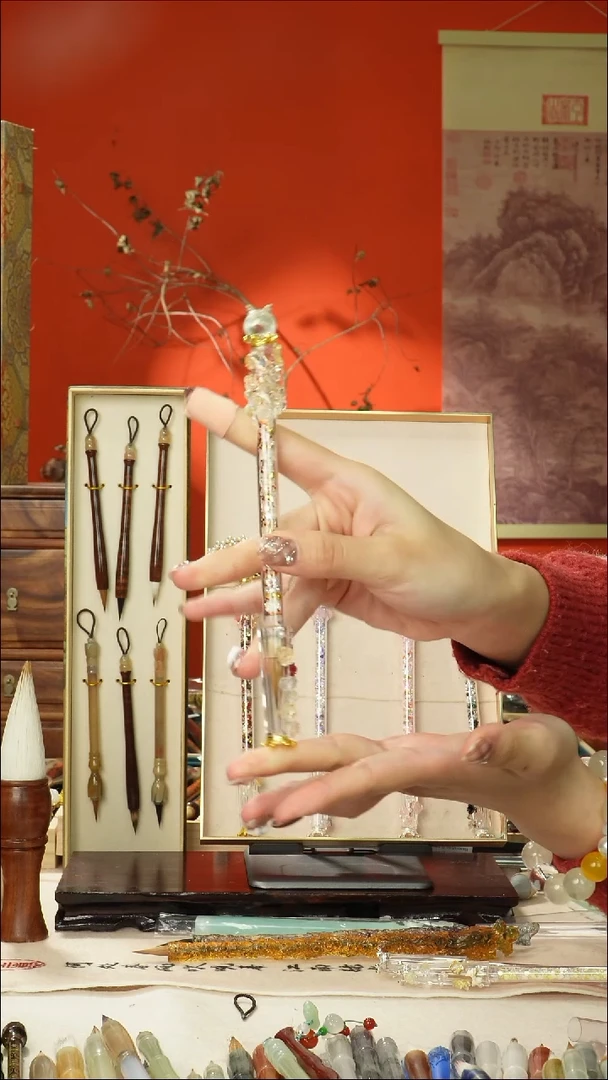 353号闪孤品高货毛笔链接 清水试笔 蘸墨不退