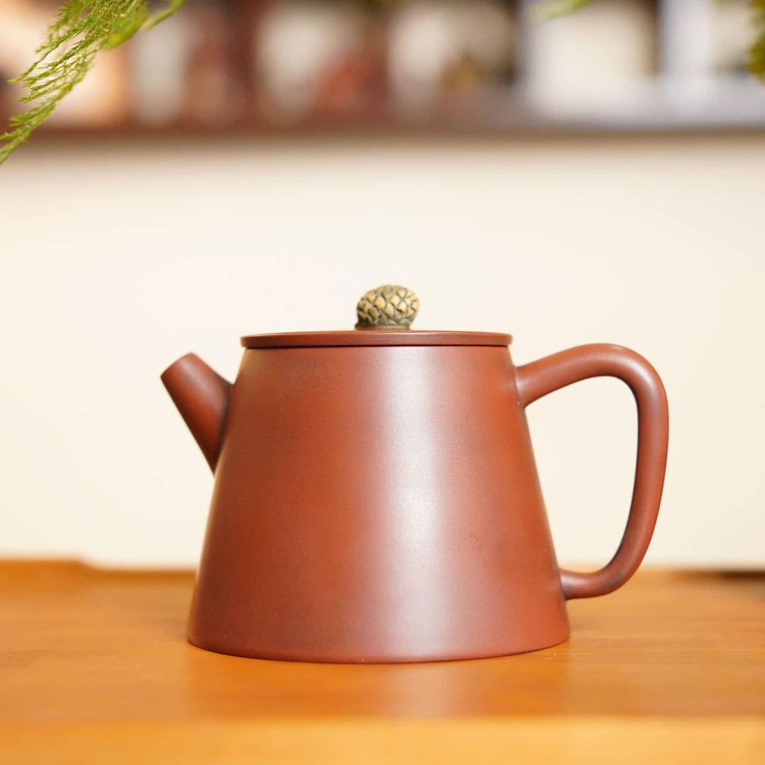 陶礼【小松】广西钦州坭兴陶茶壶单壶松果壶盖造型150ml