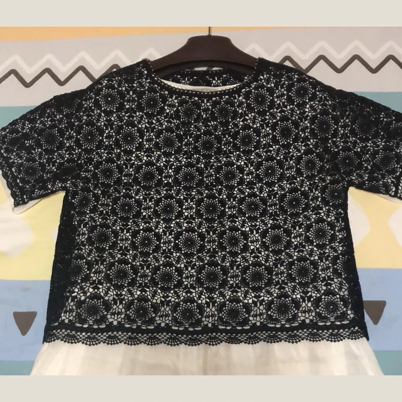 【石榴宝家】钩针编织款单元花拼接上衣《绒花》