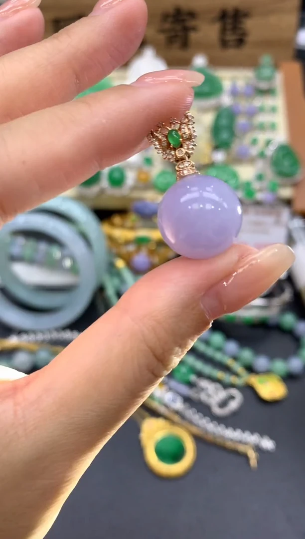 【闪购商品】翡翠颈饰18K金镶嵌74-中国好珍宝