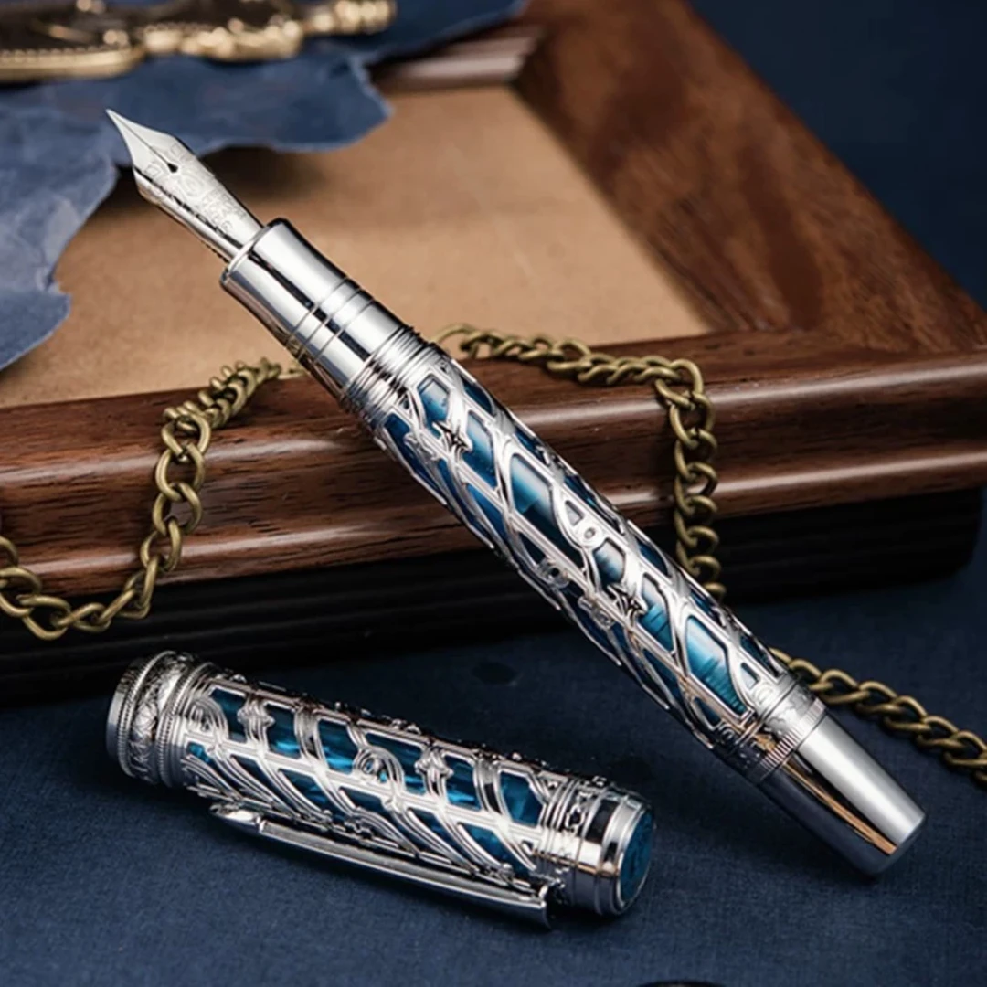 弘典钢笔男女士高档商务办公硬笔书法笔高颜值学生书法练字长刀研