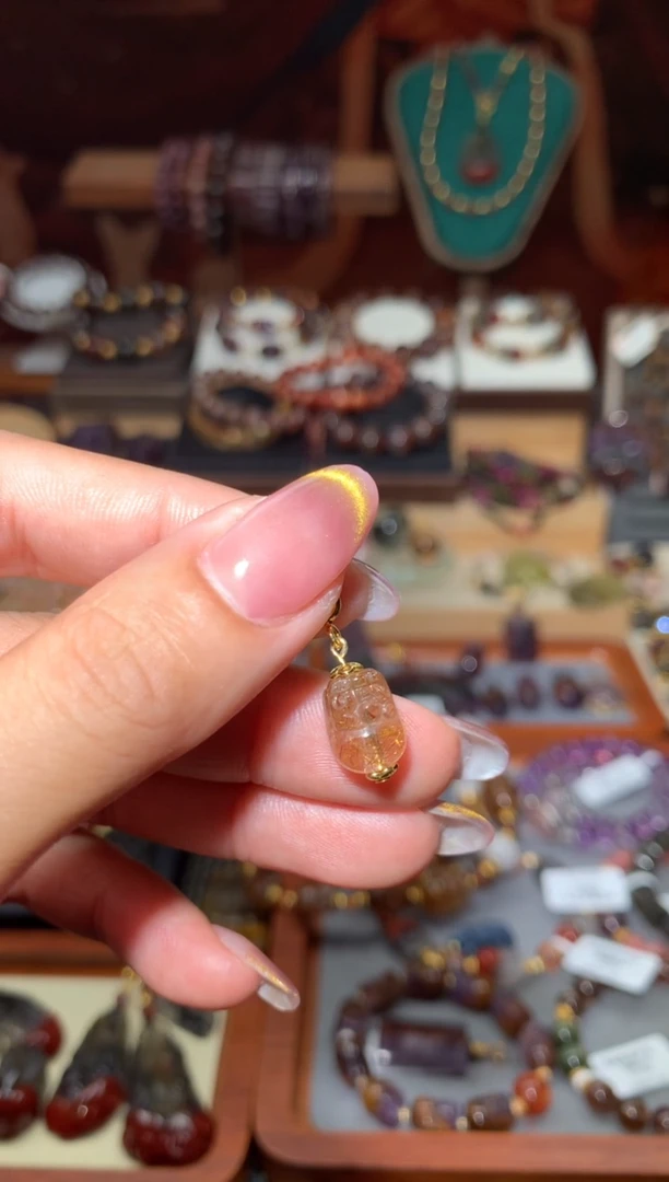 未镶嵌珠宝半成品水晶铜发晶貔貅提溜